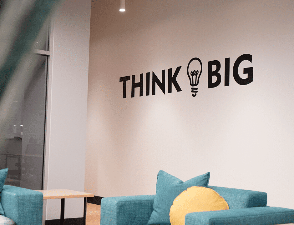 Think Big decal at NuvoDesk