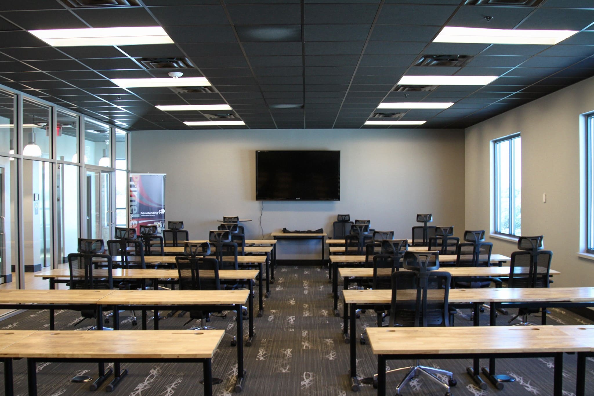 classroom layout for NuvoDesk coworking corporate event space