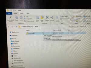 podcasts file in rode file folder