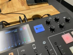 start recording button on rode caster pro