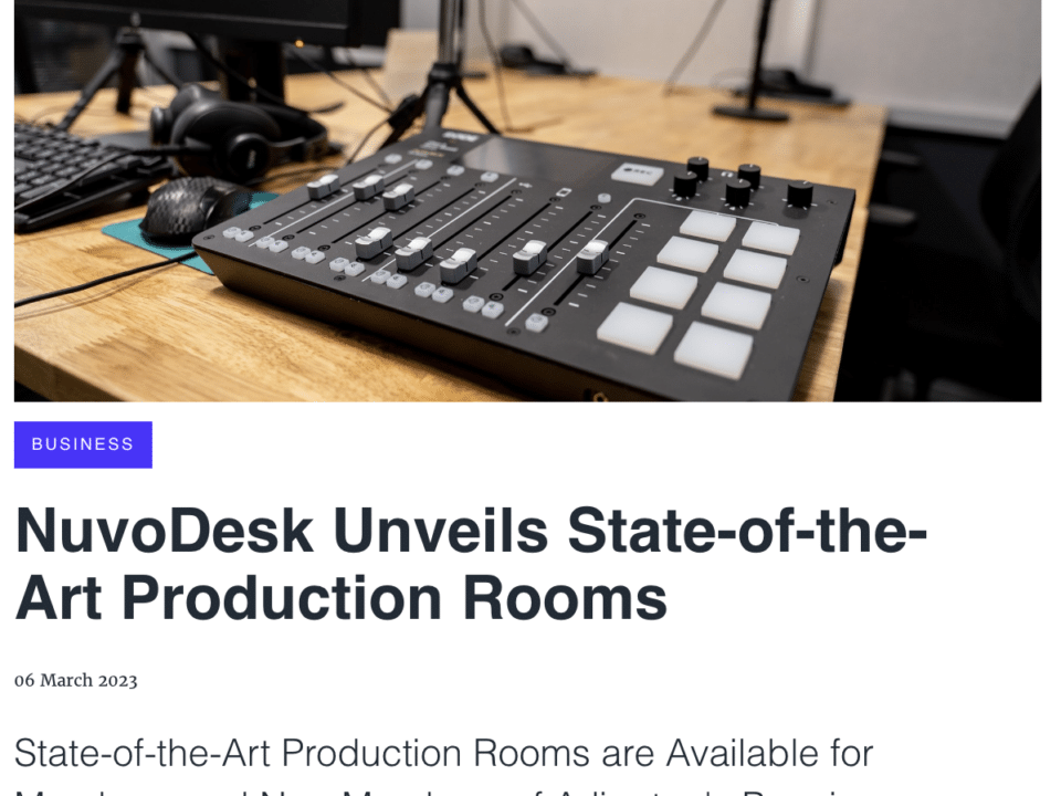 press release: NuvoDesk Unveils State-of-the-Art Production Rooms