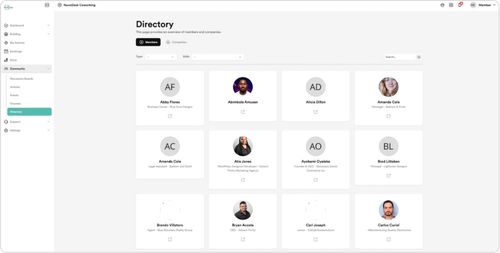 NuvoDesk Member Directory