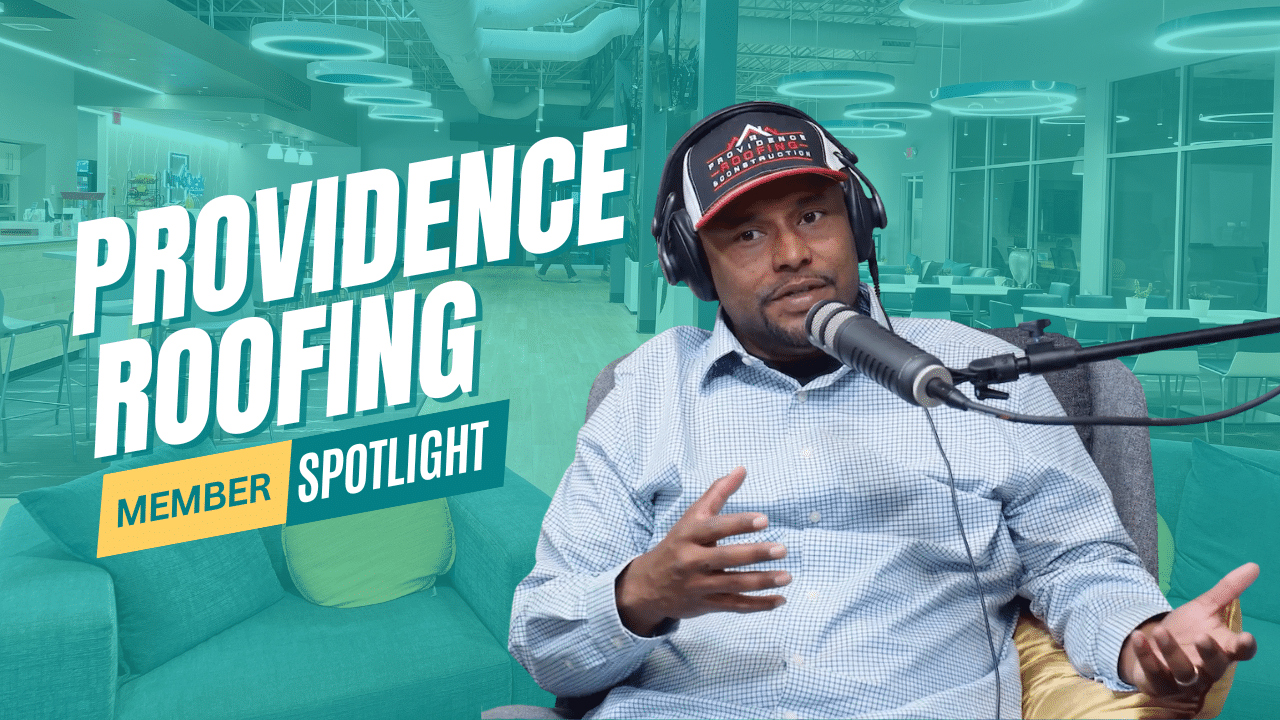 NuvoDesk member spotlight with Providence Roofing and Construction at NuvoDesk Coworking